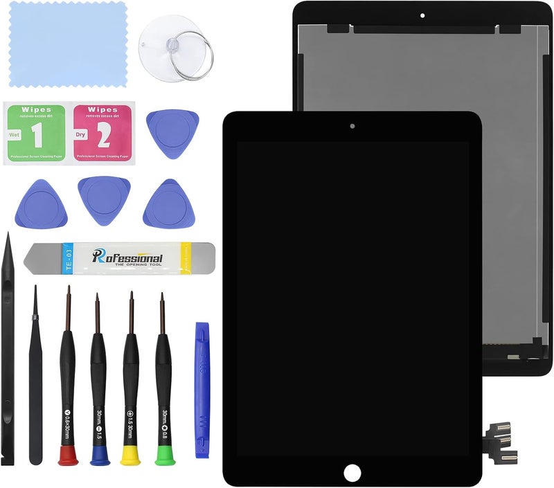 GBOLE 9.7" New Screen Replacement for iPad Pro 2016 A1673 A1674 A1675 LCD Display Glass Touch Digitizer Premium Kit with Tools - Black - Image 1